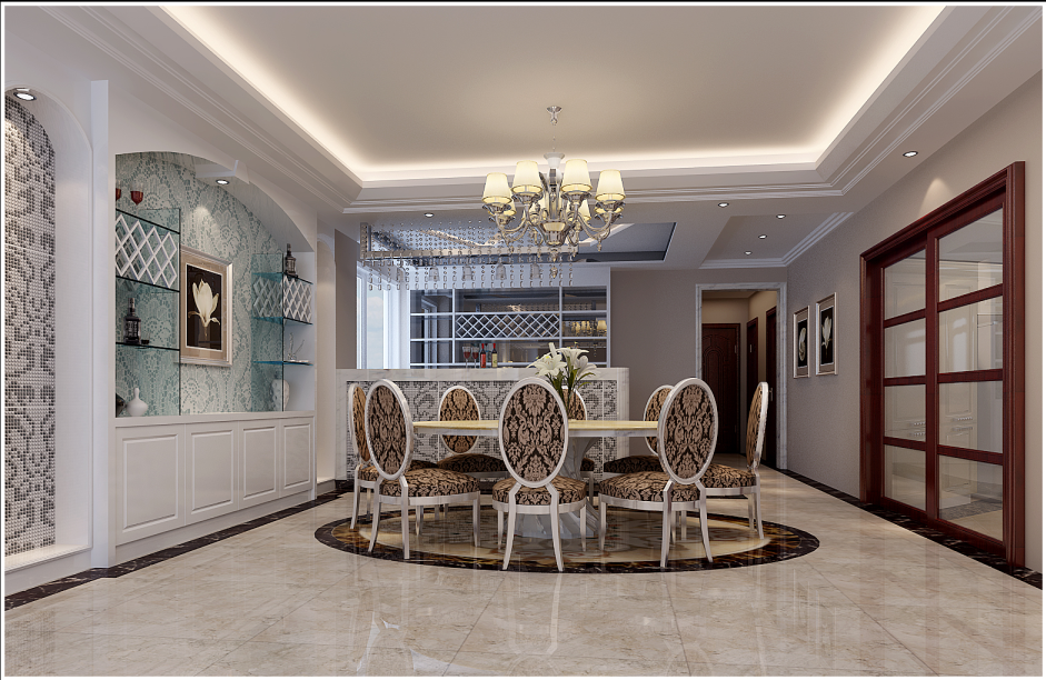 佛山装修公司简欧风格室内装修效果图-餐厅 佛山装修公司简欧风格室内装修效果图-餐厅