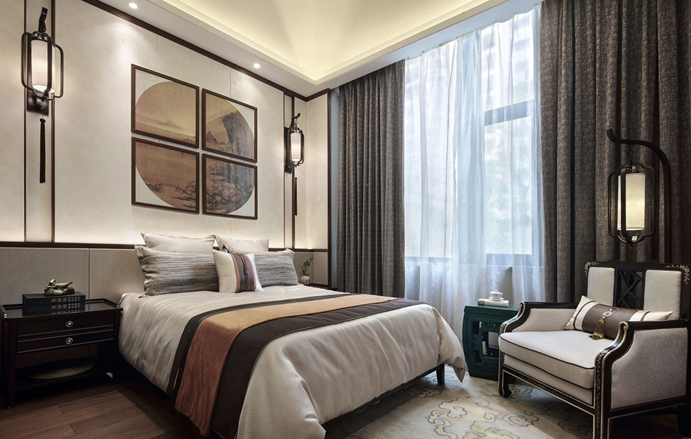 新古典风格别墅装修设计效果图-恒大山湖郡别墅450平米-别墅装修设计卧室 新古典风格别墅装修设计效果图-恒大山湖郡别墅450平米-别墅装修设计卧室