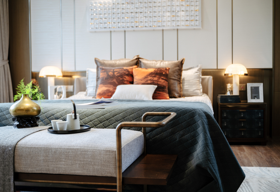 新中式风格室内家装案例效果图-卧室 新中式风格室内家装案例效果图-卧室