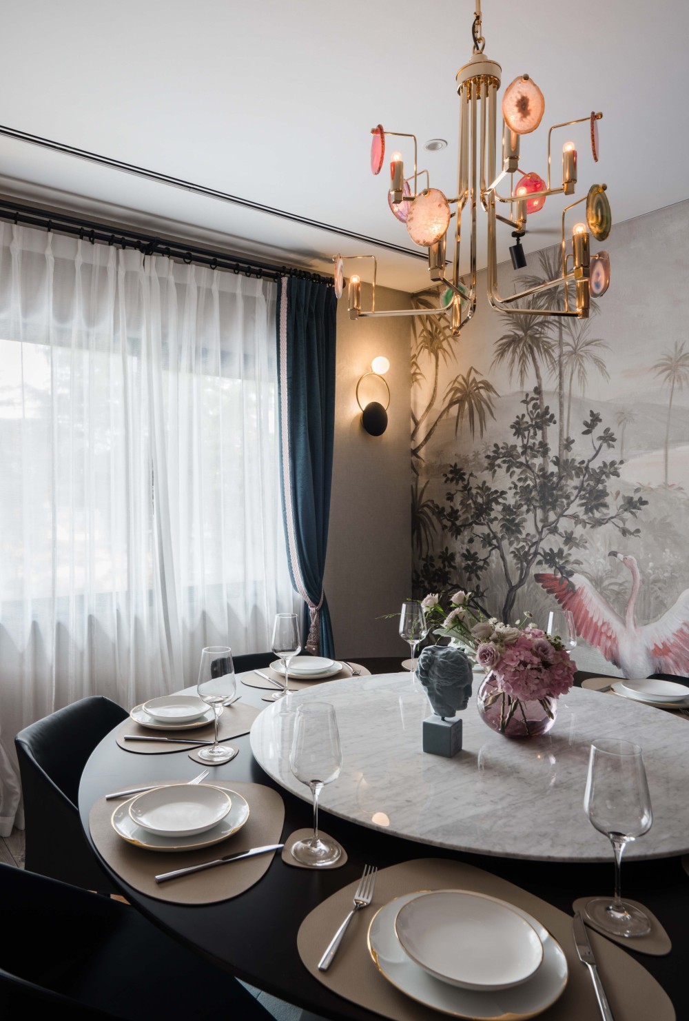 欧式古典混搭风格室内家装案例效果图-餐厅 欧式古典混搭风格室内家装案例效果图-餐厅