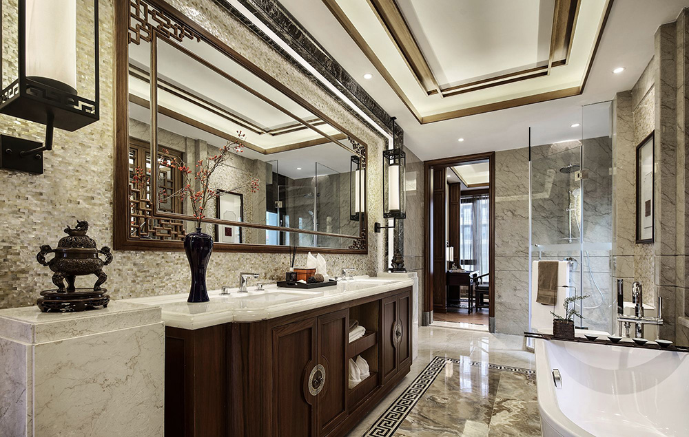 新古典风格别墅装修设计效果图-恒大山湖郡别墅450平米-别墅装修设计卫生间 新古典风格别墅装修设计效果图-恒大山湖郡别墅450平米-别墅装修设计卫生间