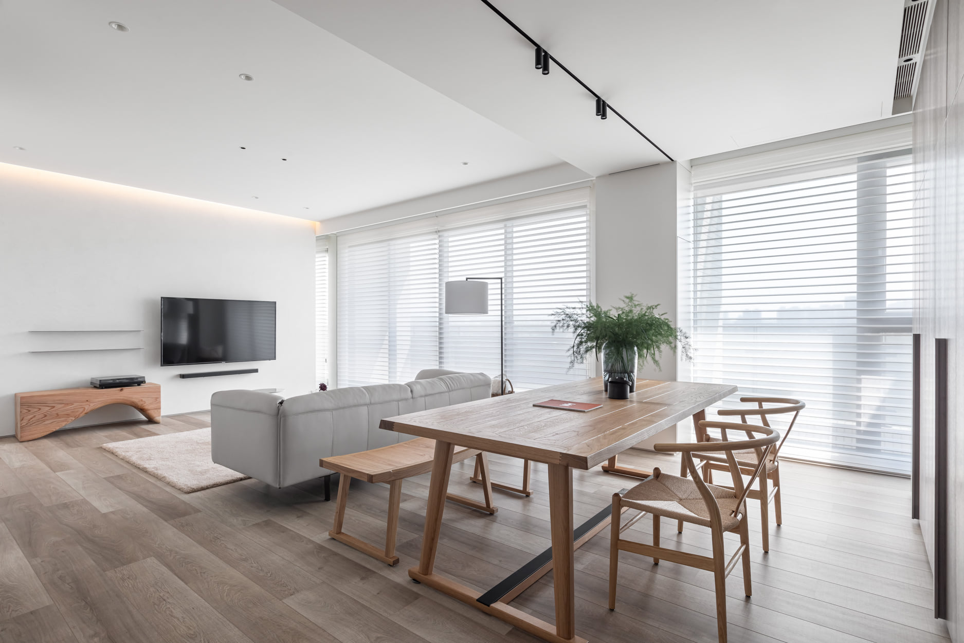 现代极简风格室内设计家装案例-客厅 现代极简风格室内设计家装案例-客厅