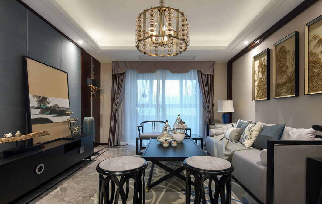 新中式风格室内设计家装案例-客厅 新中式风格室内设计家装案例-客厅