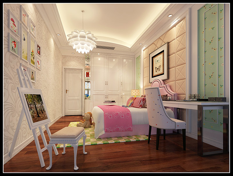 欧式风格室内装修设计效果图-东湖洲花园四居160平米-室内装修设计儿童房 欧式风格室内装修设计效果图-东湖洲花园四居160平米-室内装修设计儿童房