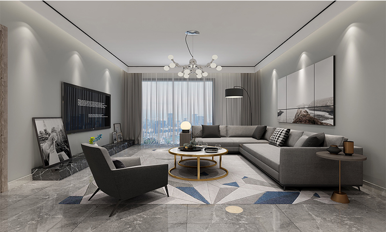 江山一品二居90平米简约现代风格装修案例-客厅 江山一品二居90平米简约现代风格装修案例-客厅