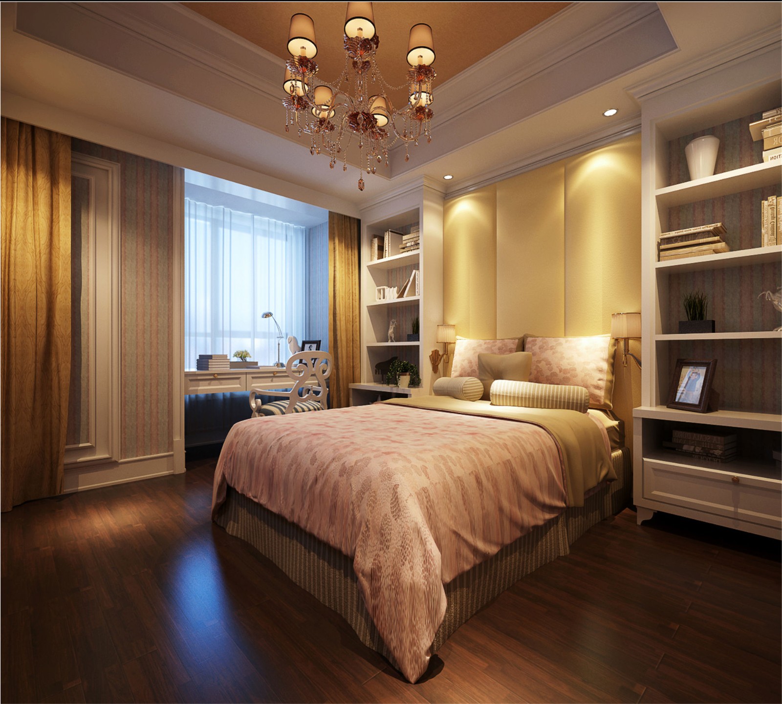 装修案例欧式复古风格室内装修效果图-女儿房 装修案例欧式复古风格室内装修效果图-女儿房