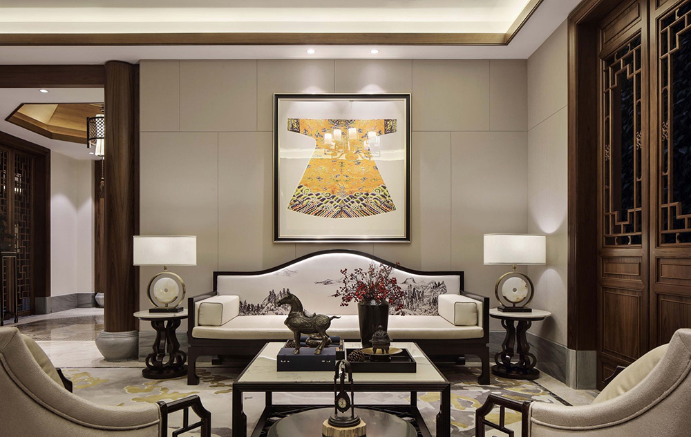 新古典风格别墅装修设计效果图-恒大山湖郡别墅450平米-别墅装修设计会客室 新古典风格别墅装修设计效果图-恒大山湖郡别墅450平米-别墅装修设计会客室