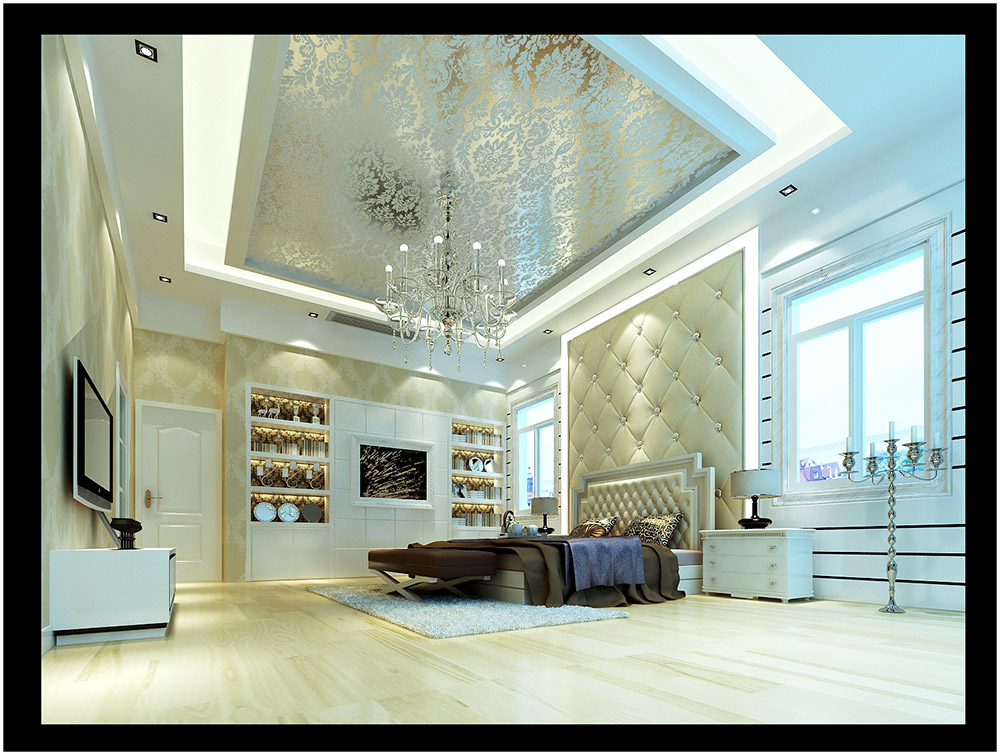 轻奢风格别墅装修效果图-东逸湾别墅290平米-卧室 轻奢风格别墅装修效果图-东逸湾别墅290平米-卧室