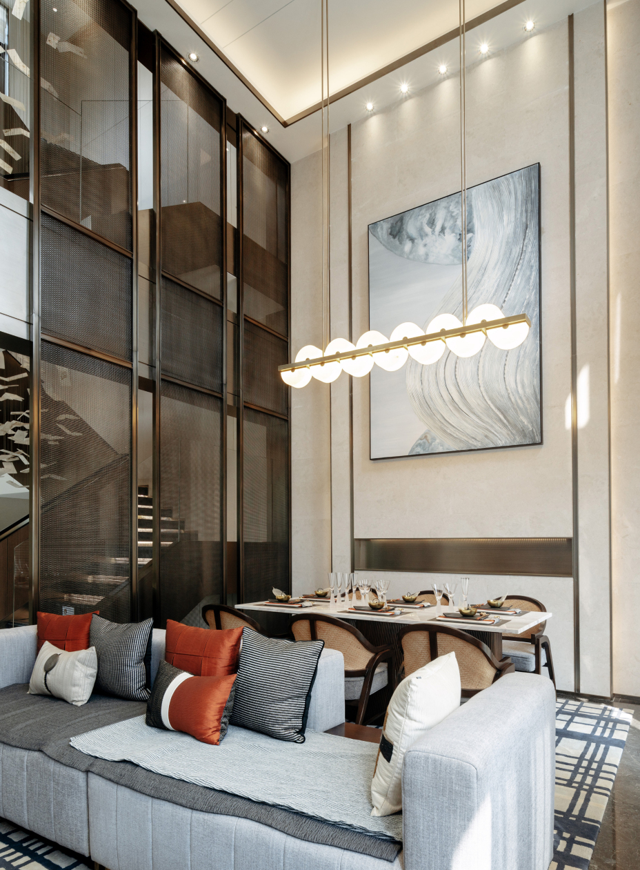 新中式风格室内家装案例效果图-客餐厅 新中式风格室内家装案例效果图-客餐厅