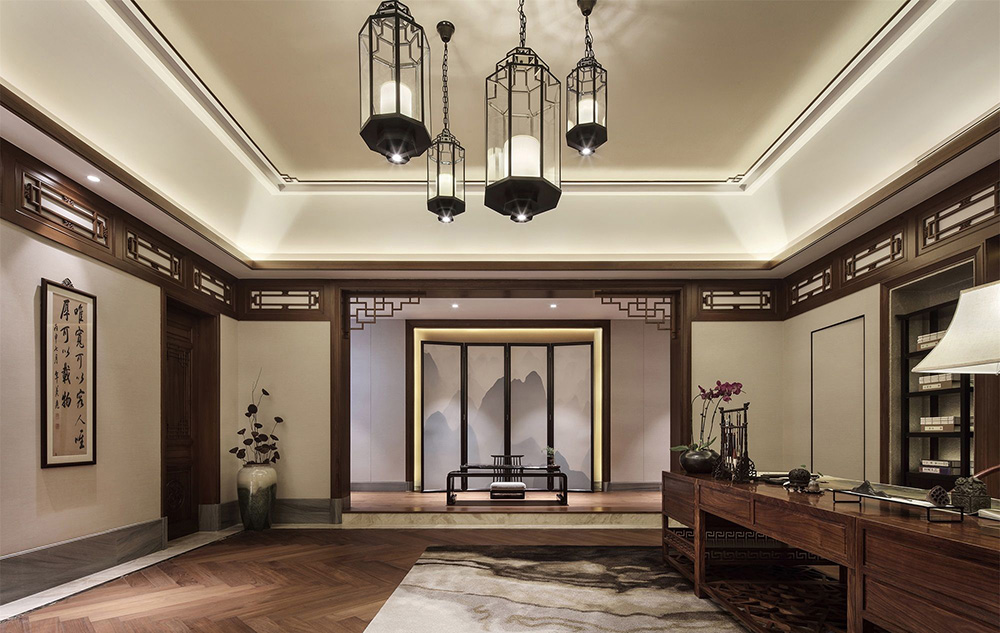 新古典风格别墅装修设计效果图-恒大山湖郡别墅450平米-别墅装修设计书房 新古典风格别墅装修设计效果图-恒大山湖郡别墅450平米-别墅装修设计书房
