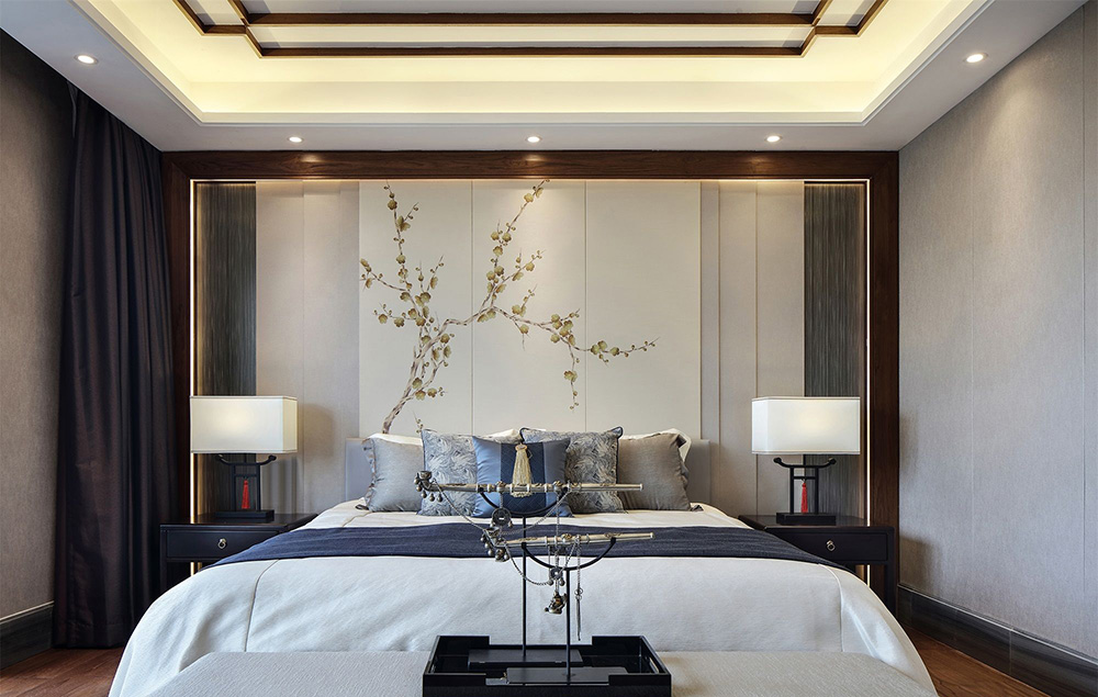 新古典风格别墅装修设计效果图-恒大山湖郡别墅450平米-别墅装修设计次卧 新古典风格别墅装修设计效果图-恒大山湖郡别墅450平米-别墅装修设计次卧